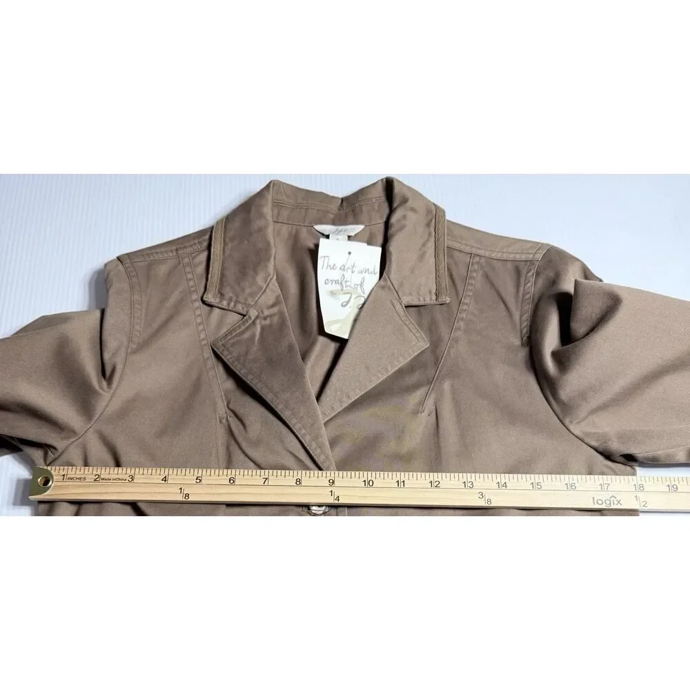 J Jill Blazer Women's S Long Sleeves Pockets 100% Cotton Button Jacket (NWT)